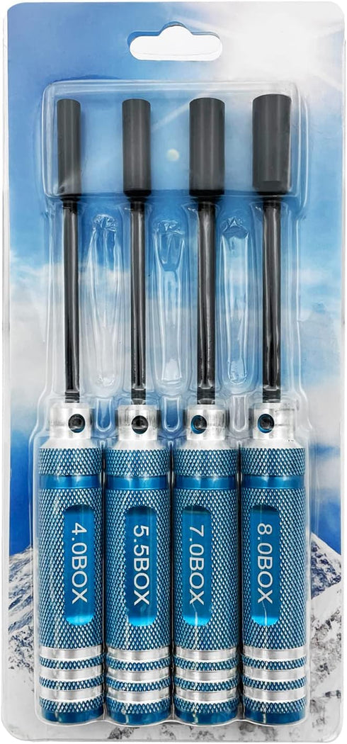 4Pcs Nut Driver Set, RC Tool Set Hex Nut Driver for RC Vehicle, Helicopters, Drones, Appliances Repair