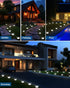 2 Pack 8 Solar Lights Outdoor Waterproof, LED, Thickened Stainless Steel Ground Light, Solar Garden Lights Landscape