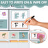 99 34" 27"White All About Letters Pocket Chart with ABC Flash Cards, Letter of The Day/Week Daypocket Chart, Letter