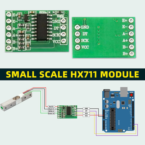 HX711 Load Cell Amplifier Breakout Weight Weighing Sensors Ad Module, Analog to Digital Converter for Arduino