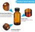 PATIKIL 1oz (30ml) Glass Sample Bottles, 12Pcs Round Dispensing Bottles with Black Poly Cone Cap, Amber