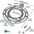 LUORNG 115mm (4.53 inch) 2 Sets Universal Light Fixture Mounting Bracket Kit, Round Ceiling Light Plates