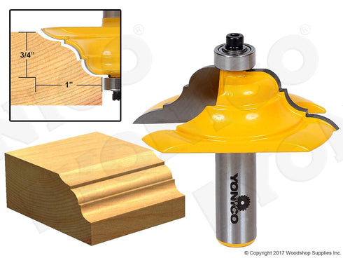 YONICO 2-1/2-Inch Diameter French Baroque Table Edge and Handrail Router Bits 1/2-Inch Shank 13133