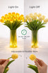 HJJMIEV 15 Radiant Romantic Tulip Light, PCS Twinkling LED Tulips that Never Fade, Flower Shaped Night Light