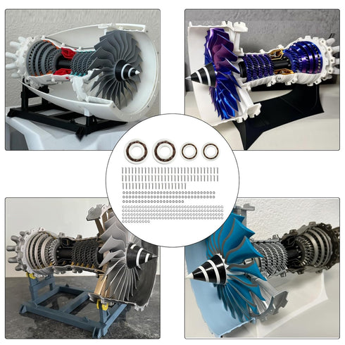 FYSETC 3D Printer Accessories - Jet Engine Model Components Kit, High Quality STEM Aviation Engine Hardware for DIY.