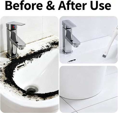 SHUNGXINYI 2-Piece Set: Household Gap Cleaning Dual-Head Door Window Track Cleaner + White Stiff Bristle Grout Brush