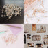 KIDMEN Rosegold Kit, Set of 226pcs Binder Clips, Paper Clips, Push Pins