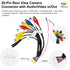 16-Pin Kit(6PCS) 10-Pin/20-Pin 4-Pin/6-Pin Aftermarket Radio Backup Camera RCA Harness Adapter, Car Stereo Wiring