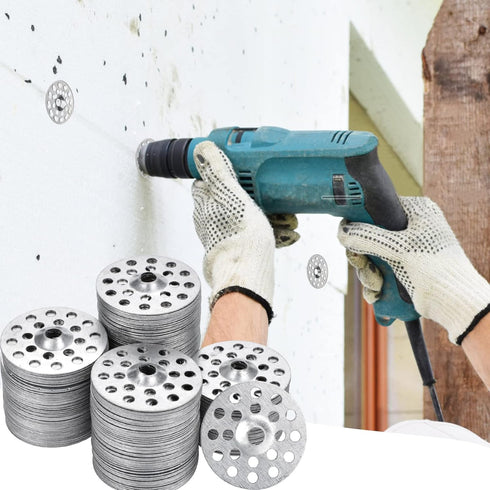1 Inch Plaster Washers, 200 Pcs Metal Washers for Screws Plaster Repair Rings for Wall Ceiling Drywall
