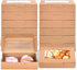 VGOODALL 20PCS Snack Cookie Boxes with Window - 7"x4.3"x1.5" Brown Bakery Boxes for Treats and Desserts