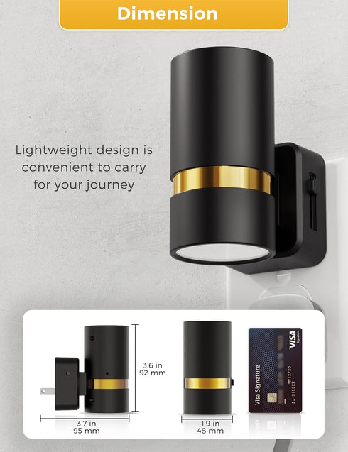 5000K, Dimmable 0-100LM, 2 Pack L LOHAS LED Night Lights Plug into Wall, Dusk to Dawn, Daylight White Night Light