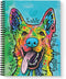 Softcover Love And A Dog Dean Russo 8.5" x 11" Spiral Notebook, 120 Wide Ruled Pages, Durable Gloss Laminated Cover