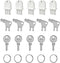 Paper Towel Dispenser Key Set Includes 5 E114 Keys, 5 Georgia Pacific