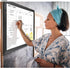 White Board Weekly Calendar - Dry Erase Planner for Wall, 16"X12", Black Solid Wood Frame, Magnetic Whiteboard