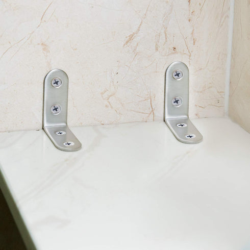 50 Packs 40 40 16 mm 1.57x1.57x0.63 Inch KINJOEK x x Heavy Duty L Bracket Corner Brace Shelf Stainless Steel Joint