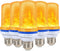 Smaller LED Flame Light Bulbs, 4 Modes Flickering Halloween Light Bulbs, E26 Base Fire Effect, Pack of 6