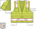 Ergodyne Unisex Two-tone Class 2 Surveyors Vest, Lime, Small-Medium