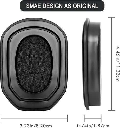 GEVO 2 Pack Gel Ear Pads for Walker's Razor Earmuffs, Comfortable Replacement Ear Cups with TPU Leather Silicone Gel
