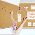 XBoard 36 x 24 Cork Bulletin Board, Notice Board with Aluminum Frame and Push Pins for Display