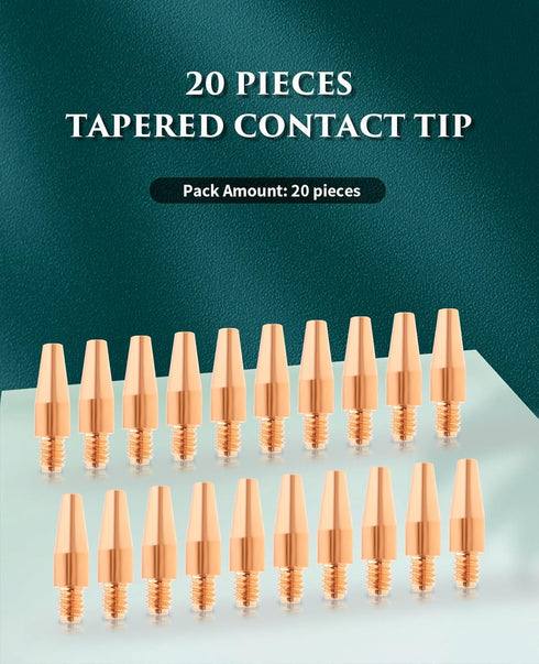 20PK MIG Welding KP2744-030T 0.030'' Tapered Contact Tips for Lincoln Magnum PRO MIG Gun