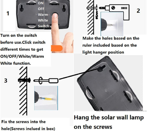 2 Pack, 4 ASLIDECOR Solar Wall Lights Up Down Led Solar Sconce,Waterproof Deck Fence Lighting for House Outdoor Decor