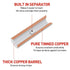 150 Pieces Non Insulated Butt Connectors, 22-16 Gauge Electrical Wire Seamless Uninsulated Crimp Ferrule Terminals