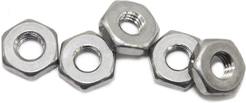 Stainless 4-40 Hex Nut (100 pcs) - 18-8 304 Stainless Steel, Bright Finish