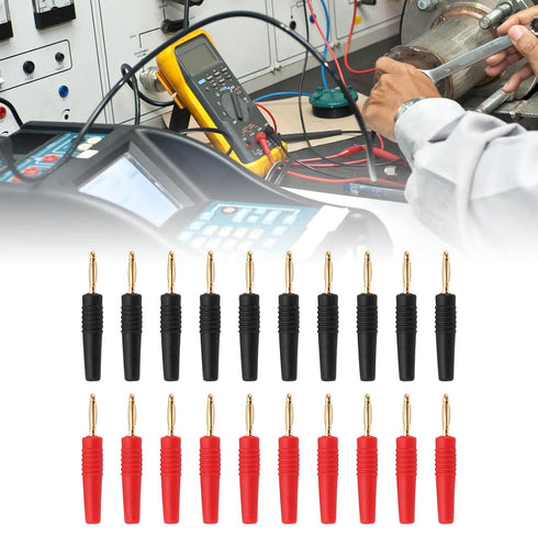 5 Set Banana Plug Wire Kit 10A, Solder Connect 2mm Test Cable, Electrical Inspection Tool for Home Industry