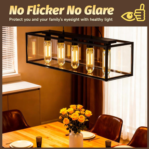T10 Bulb Dimmable Bulb E26 4W 40 Bulbs 2700K 400LM, 2 Pack LED Tubular Light Equal Watt Long Edison Light Warm White
