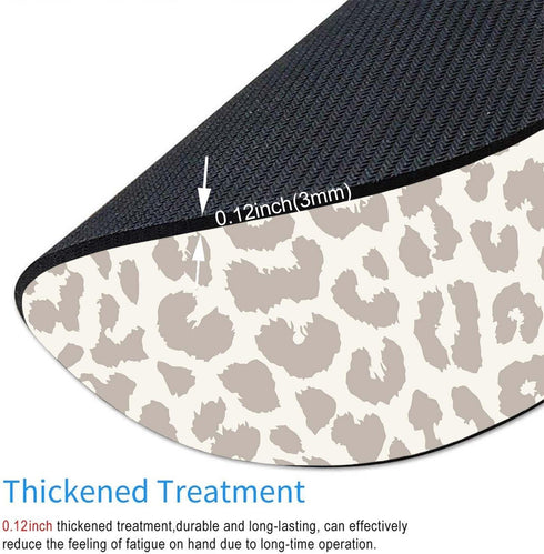 Nphuriy 7.97.90.12 inches Mouse Pad, Grey Leopard Mouse Pad, Washable Round Cloth Mousepad for Gaming Office Laptop