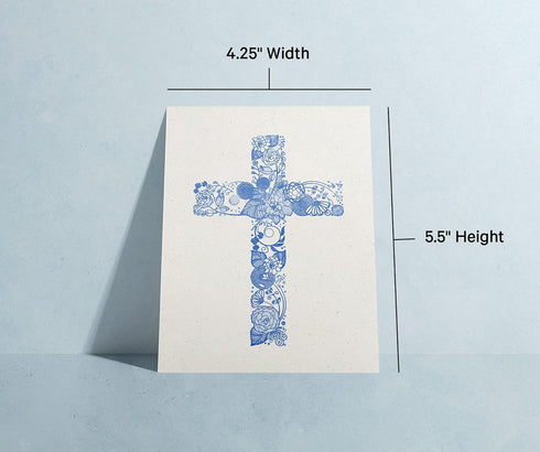 Twigs Paper Assorted Religious Christian Cross Blank Note Cards with Envelopes - Set of 12 for All Occasions