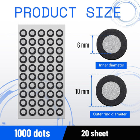 20 1000 6mm 3D 3D Marspark Sheet Point Scanning Markers Dots for Scanner High Accuracy Reflective Reference Adhesive