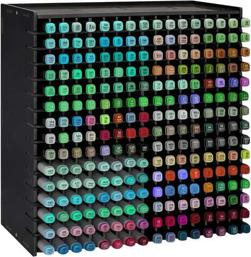 Yrangee Marker Organizer,240-Slots Marker Holder with Adjustable Divider, Desk Markers Storage Organizer for