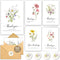 50 Funeral Thank You Cards with Envelopes, 5 Designs, 4x6in Watercolor Wildflower