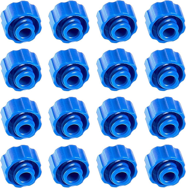 50PCS Simple Syringe Tip Cap, Blue Plum Style Lock Cap for Infusion Tube and Laboratory Supply