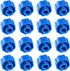 50PCS Simple Syringe Tip Cap, Blue Plum Style Lock Cap for Infusion Tube and Laboratory Supply