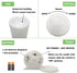 2 Pack Set 3 8 Outdoor Flameless Pillar Candles with Remote and Timer Waterproof Battery Operated Electric LED Candle