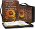 Sunflower Waterproof Bible Case, Large Size Bible Covers for Women with Handle and Zippered Journal Case