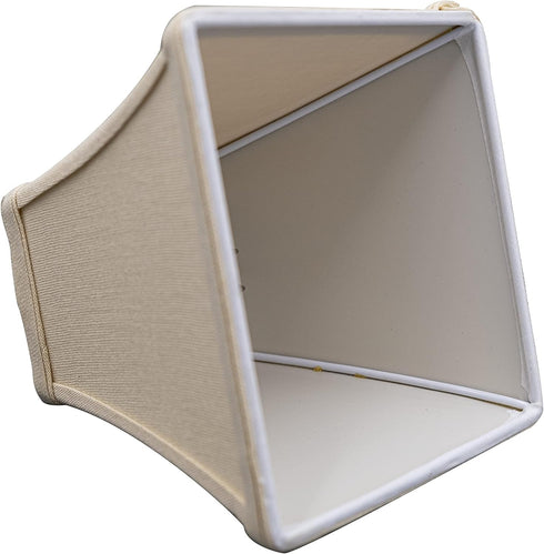 6 Inch 3x6x6 Upgradelights Square Bell Clip On Chandelier Lampshade (Beige Linen)