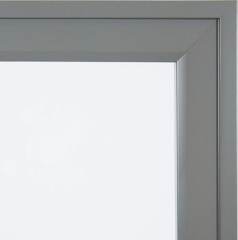DesignOvation Bosc Decorative Framed Magnetic Dry Erase Board, Gray, 18.5x27.5
