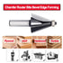 1/2 22.5 2-Flute Chamfer Router Bit Shank, Degree Carbide Chamfer Cut, Edge Forming Bevel Router Bit, Chamfer Bit Miter