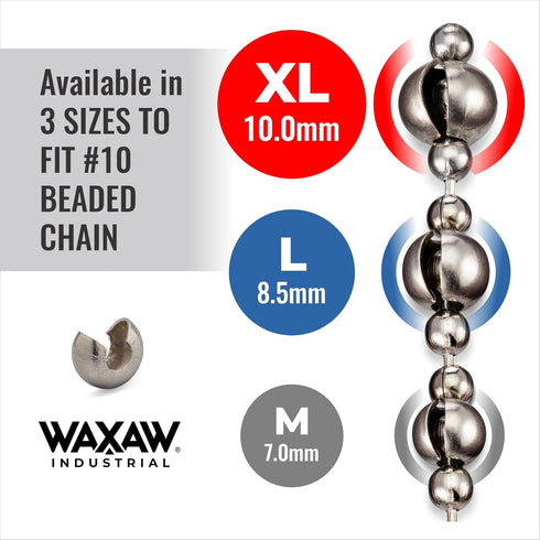 Bead Chain Stop 7.0mm, 12 Pack for Sizes #6, 8 or #10 Ball Chain, Made in USA