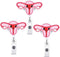 Zonon 5 Pcs Uterus Badge Reel - Cute Nursing Name Badge Holder with Alligator Clip for OBGYN