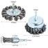 3PCS 3 Inch Knotted Wire Wheel Cup Brush Set, 1/4" Shank for Drill, Perfect for Rust Removal & Paint