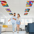 6 60 4 2 Pcs Fluorescent Light Covers with Magnets Decorative for Classroom Ceiling Lights x Feet Magnetic Light Cover