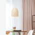 PT1007-NAT Elegant Designs Elongated Coastal Dome Rattan Downlight Pendant, Natural