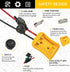 2 Pack Power Wheel Adapter for Dewalt 20V Battery Series, Fuse, Switch & Wire Terminal for RC Toys & Robotics