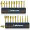 Lukcase Wood Carving Bits Titanium Coated Engraving Router Bit, 20pcs HSS Rotary Burr