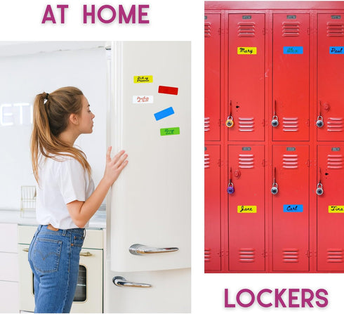 Availey 40 Pieces Magnetic Dry Erase Labels, 3 x 2" Reusable Strips for Classroom Home Office, Writable Cards