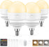E12 Rechargeable Light Bulbs with Remote, 10W 900lm 3-in-1 Battery Operated Emergency